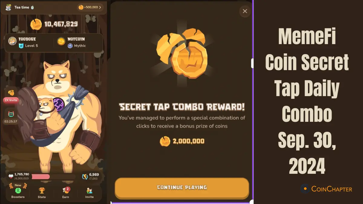 MemeFi Coin Secret Tap Daily Combo October 21, 2024