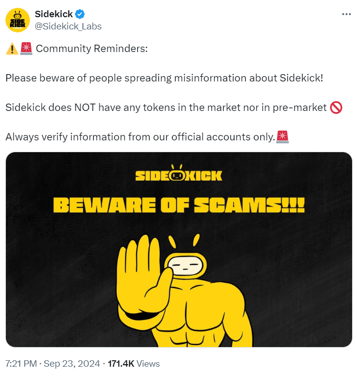 
Scam Alert by Sidekick Labs