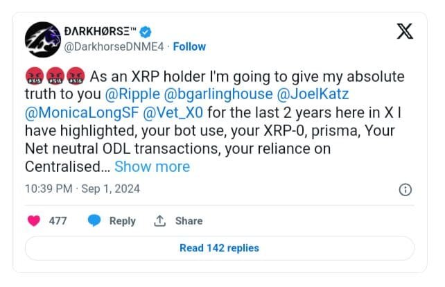 Ripple (XRP) Army Demands Decentralization, Criticizes Ripple's Control Over the Ledger