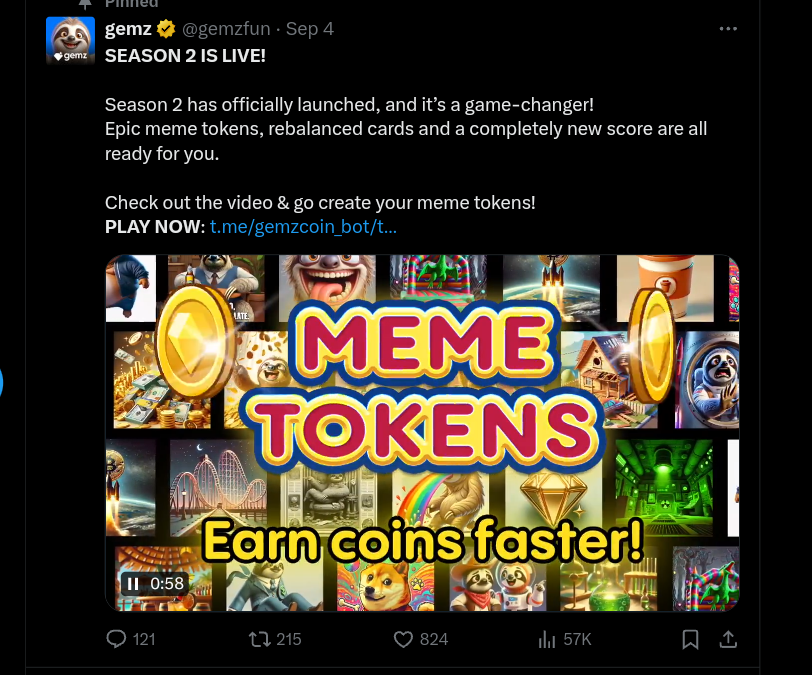 Gemz Coin Launches Season 2 and Asking Vote on Exchages  — Airdrop and Listing Coming?
