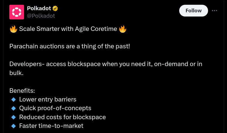Polkadot (DOT) Releases Agile Coretime Framework