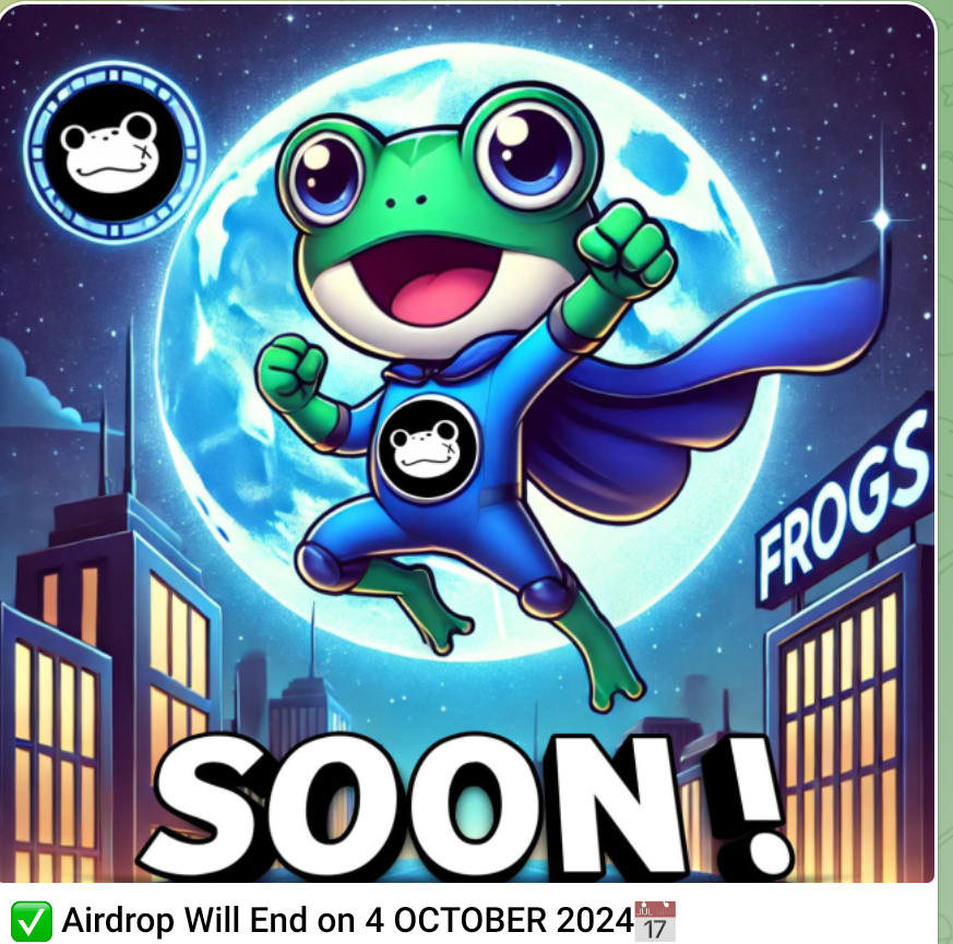 FROGS Airdrop Set to End on October 4