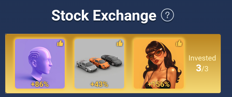 X Empire daily combo of stock exchange investments