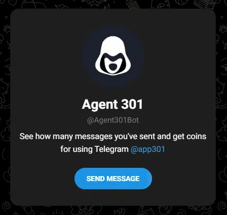 Agent 301 Bot on Telegram"