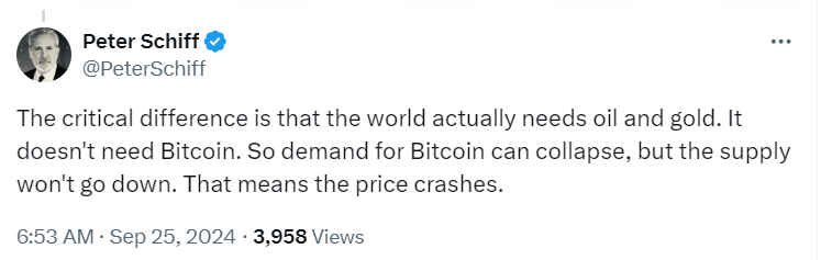 Peter Schiff on Bitcoin's Utility