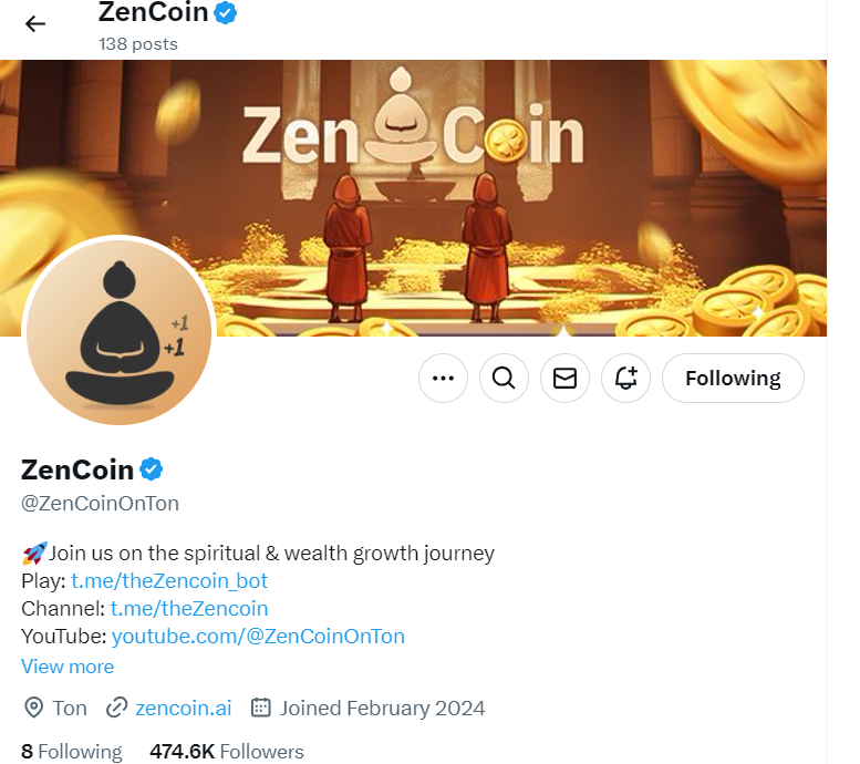 ZenCoin Profile Overview: Spiritual & Wealth Journey - Source