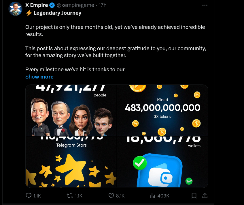 X Empire shared data