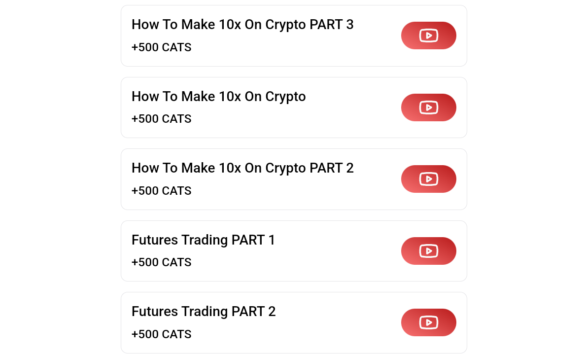 Cats Youtube Video Code for October 05