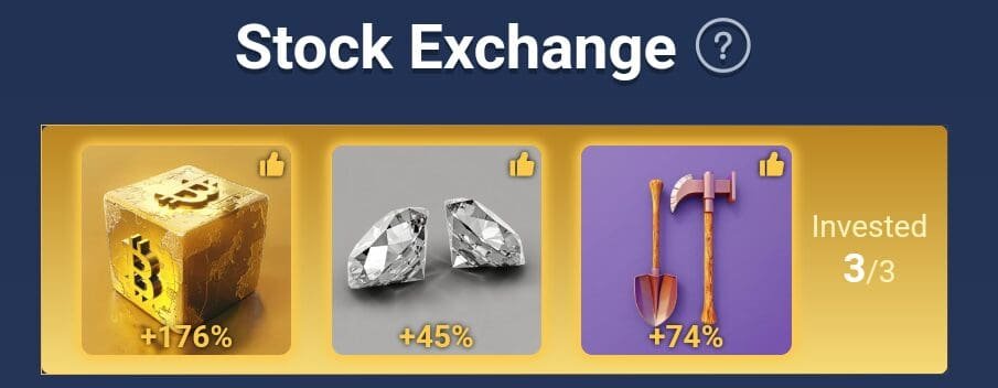 X Empire stock exchange investments for October 8