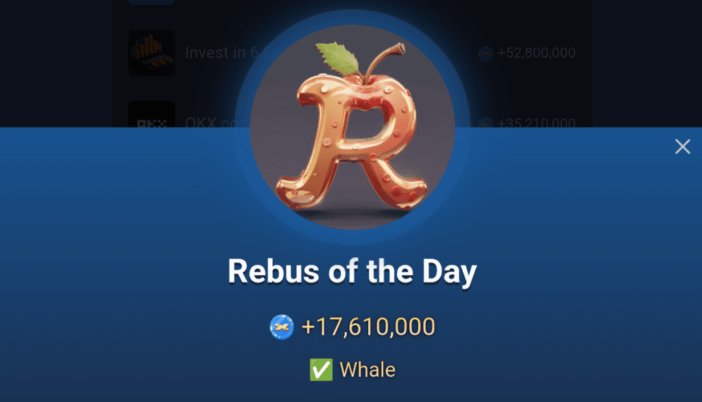 X Empire rebus of the day for October 16.