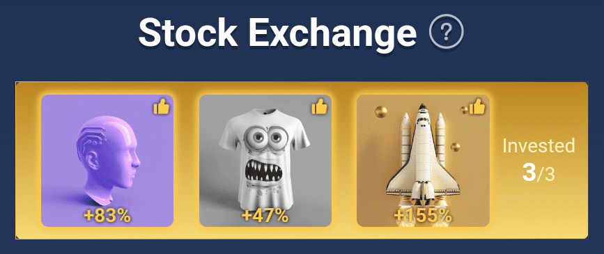 X Empire stock exchange investments for October 16.