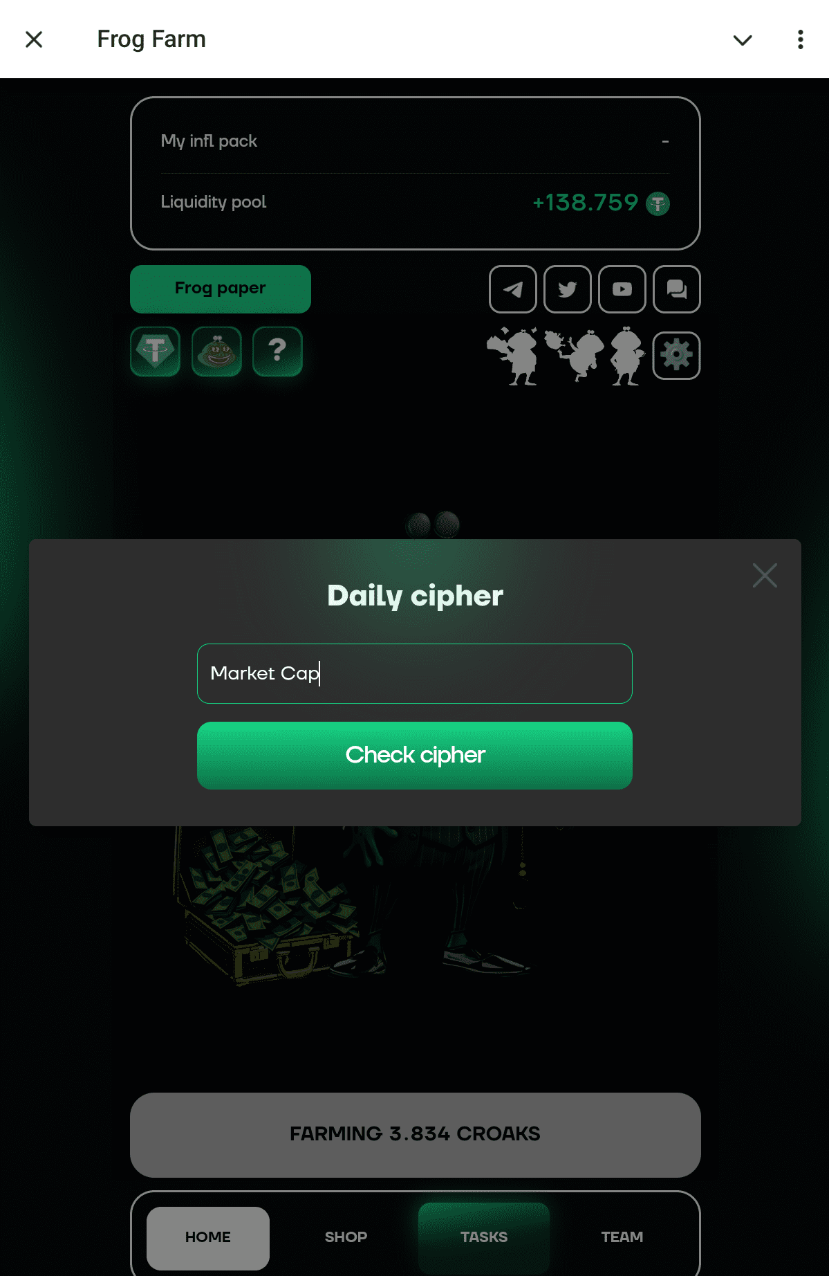 Today's Frog Farm Daily Cipher Code