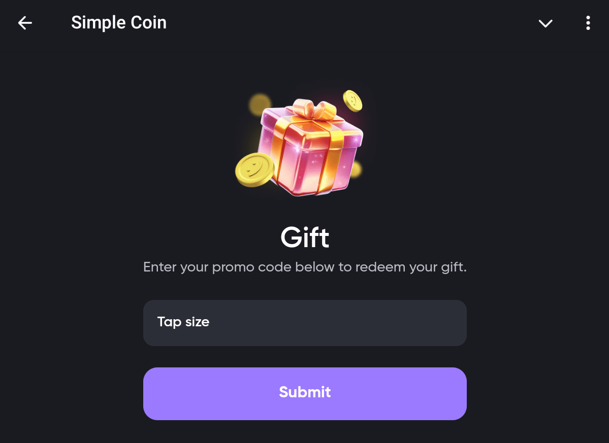 Today’s Simple Coin Promo Code For 22 October.