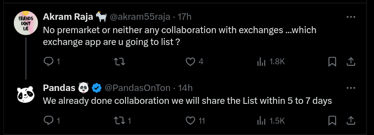 Pandas team responding to user's queries