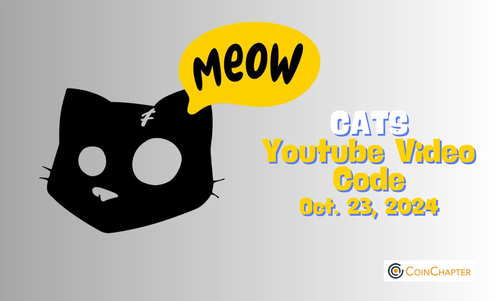 Cats YouTube Code Today October 23, 2024