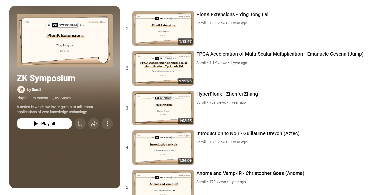 ZK Symposium Video Series - Source: Scroll"