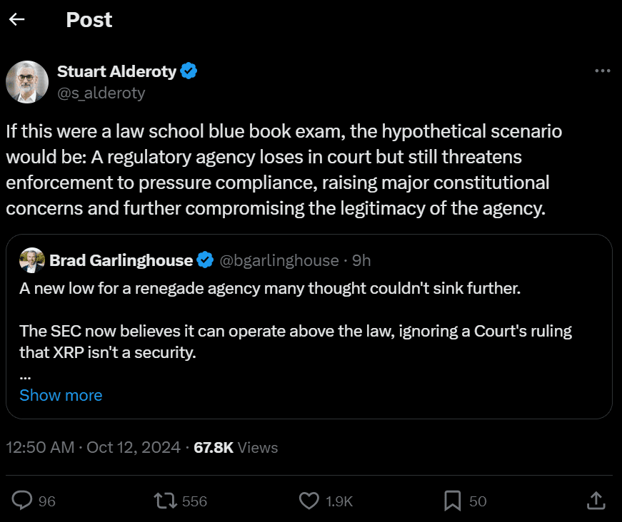 Ripple’s Chief Legal Officer Stuart Alderoty