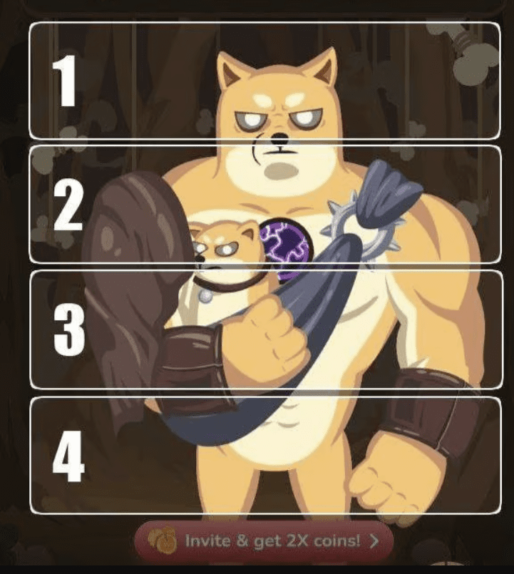 MemeFi Daily Combo: MemeFi Doge Fighter Zones. Source: MemeFi Game App