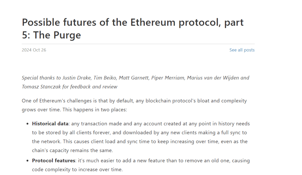 Ethereum’s Future Vision - Source: Vitalik Buterin’s Blog