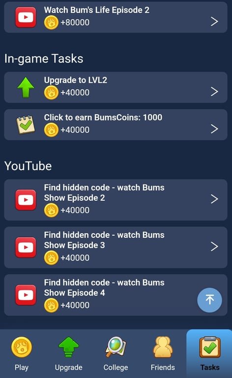 Bums Combo Video Codes