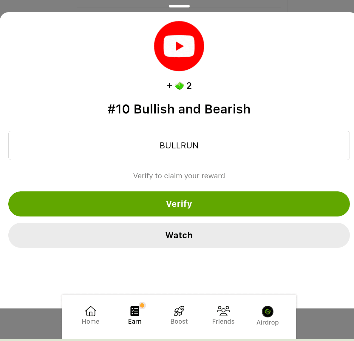 Today’s SEED YouTube video code for Nov. 12. Source: SEED mini app on Telegram