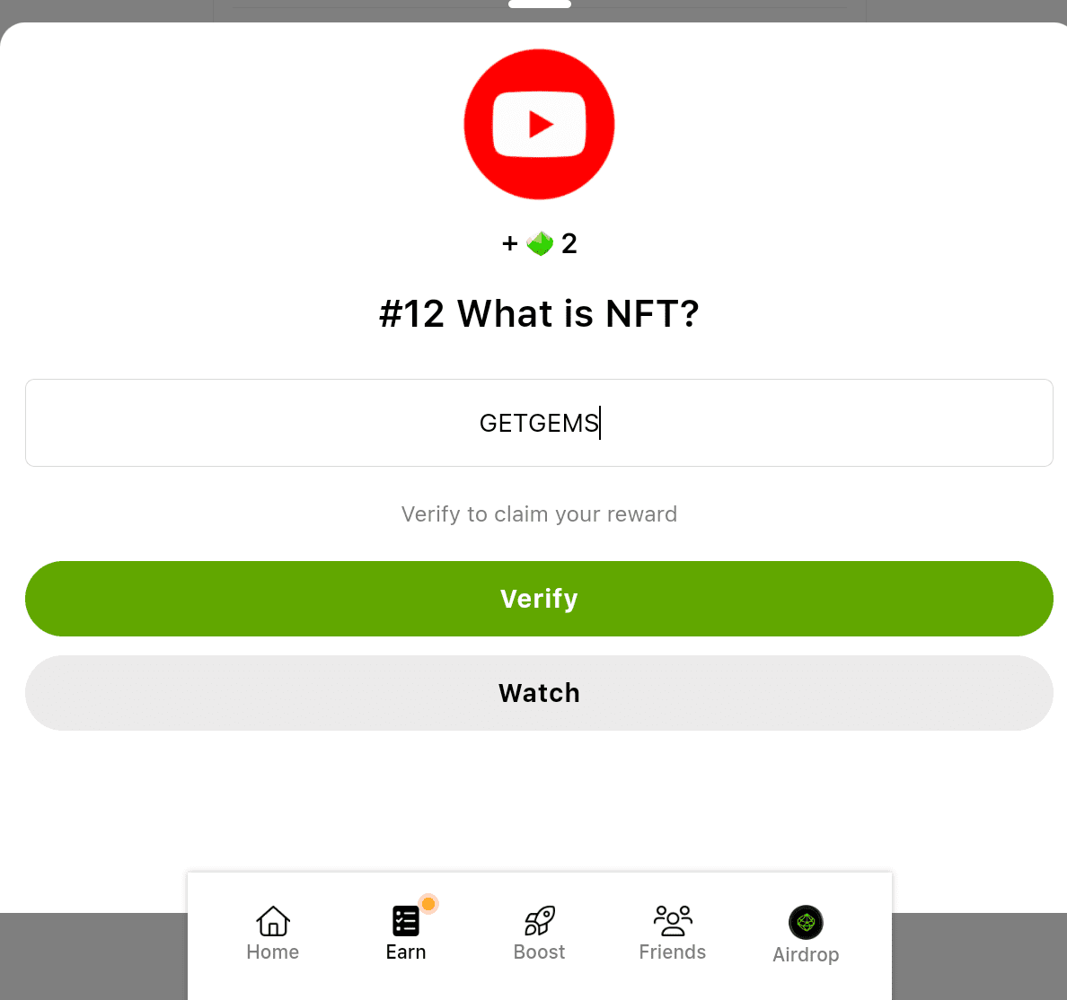 Today’s SEED YouTube video code for Nov. 13. Source: SEED mini app on Telegram
