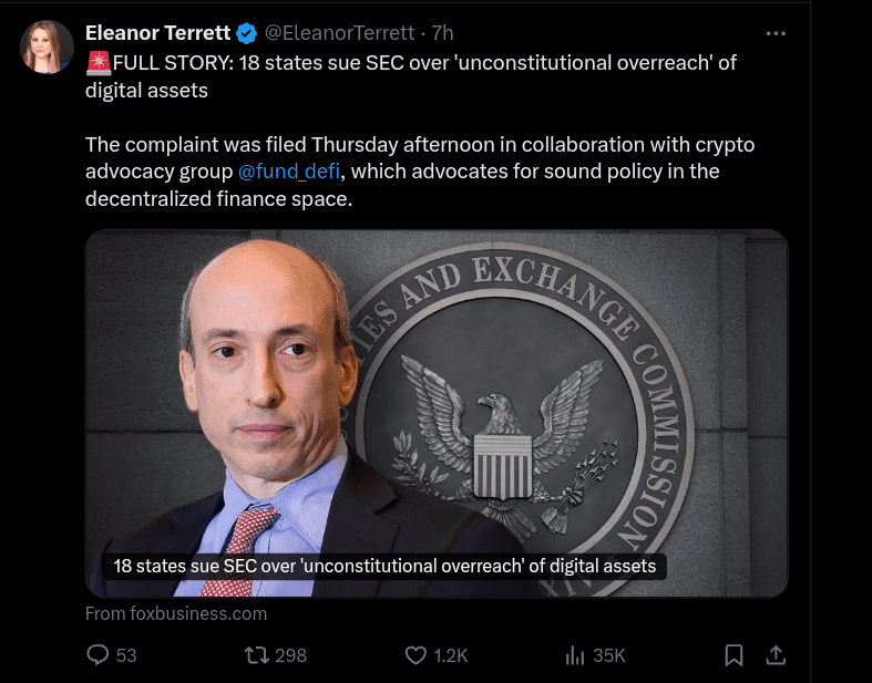 Republican state attorneys general filed a lawsuit against SEC ver enforcement action.