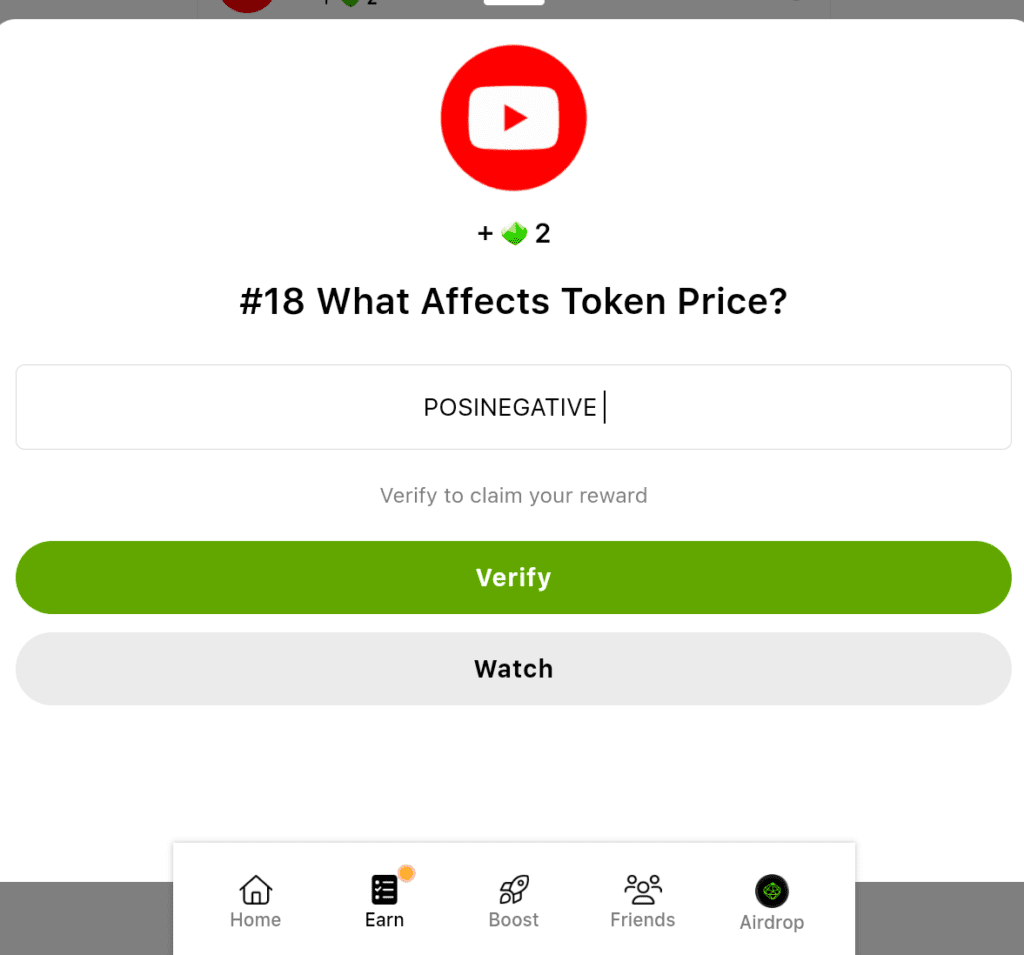 Today’s SEED YouTube video code for Nov. 29. Source: SEED mini app on Telegram