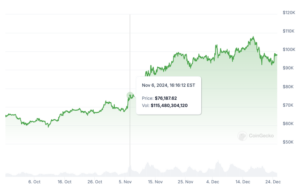 Bitcoin Price Chart November 2024 Source CoinGecko