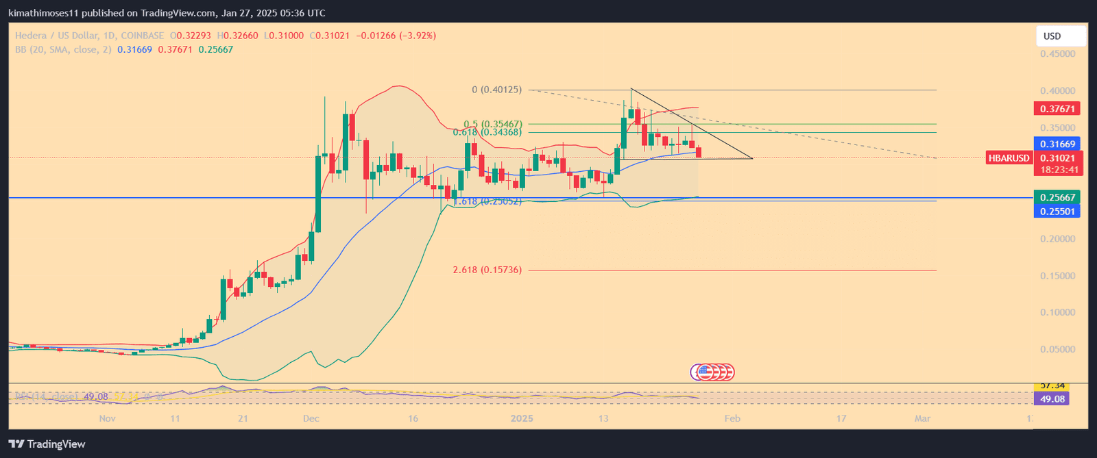 HBARL/USD 1-day price chart. Source: TradingView