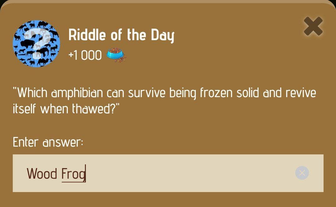 ZOO Riddle of the Day. Source: Telegram