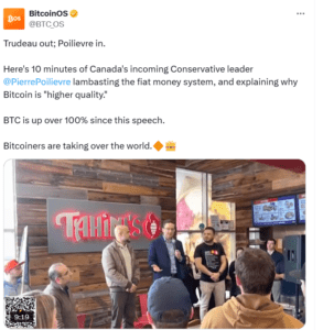 Pierre Poilievre, Bitcoin speech, crypto policy, fiat money criticism, Canada politics, blockchain advocacy