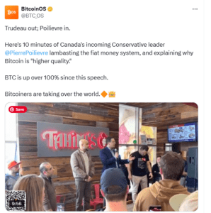 Pierre PoilievreBitcoin speech Fiat money system Bitcoin adoption Conservative leader Canadian politics
