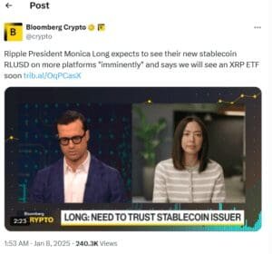 Ripple RLUSD Expansion - Bloomberg CryptoSource: Bloomberg Crypto