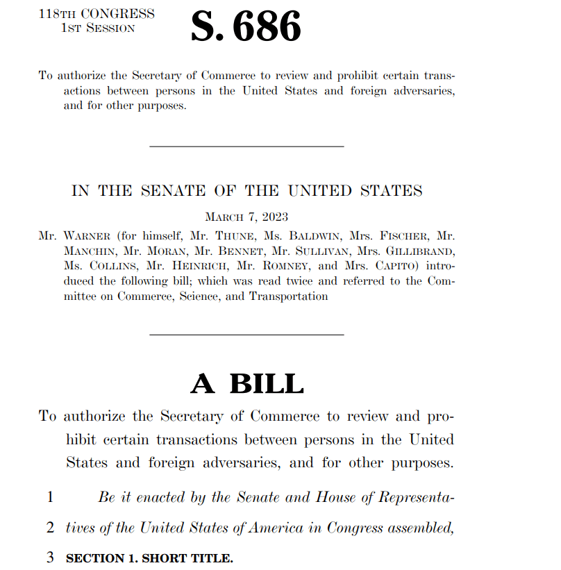RESTRICT Act Overview. Source: U.S. Senate
