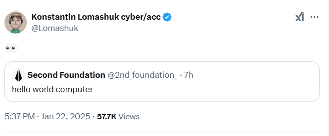 Second Foundation Tweet. Source: 