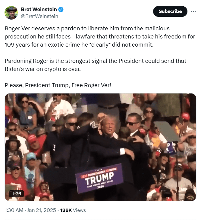 Bret Weinstein Free Ver Post. Source: X