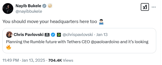 Rumble Headquarters Proposal. Source: Nayib Bukele