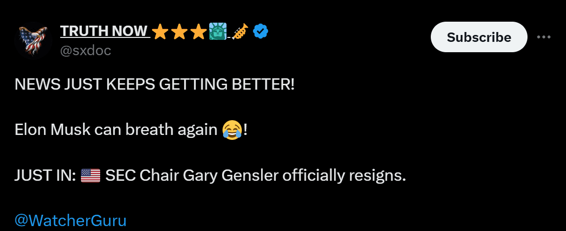 SEC Gensler Crypto jan 2025 Bitcoin