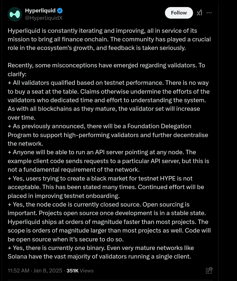 Hyperliquid refuted all the allegations.