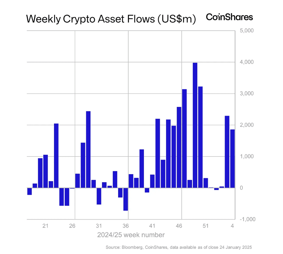 Weekly crypto asset flows. Images: CoinShares.