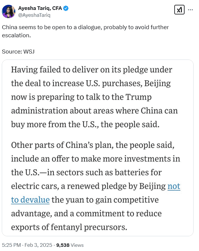 China-US Trade Talks 2025. Source: WSJ