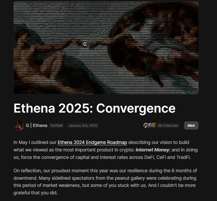 Ethena 2025 Convergence: Roadmap for DeFi, CeFi, and TradFi Integration. Source: Ethena