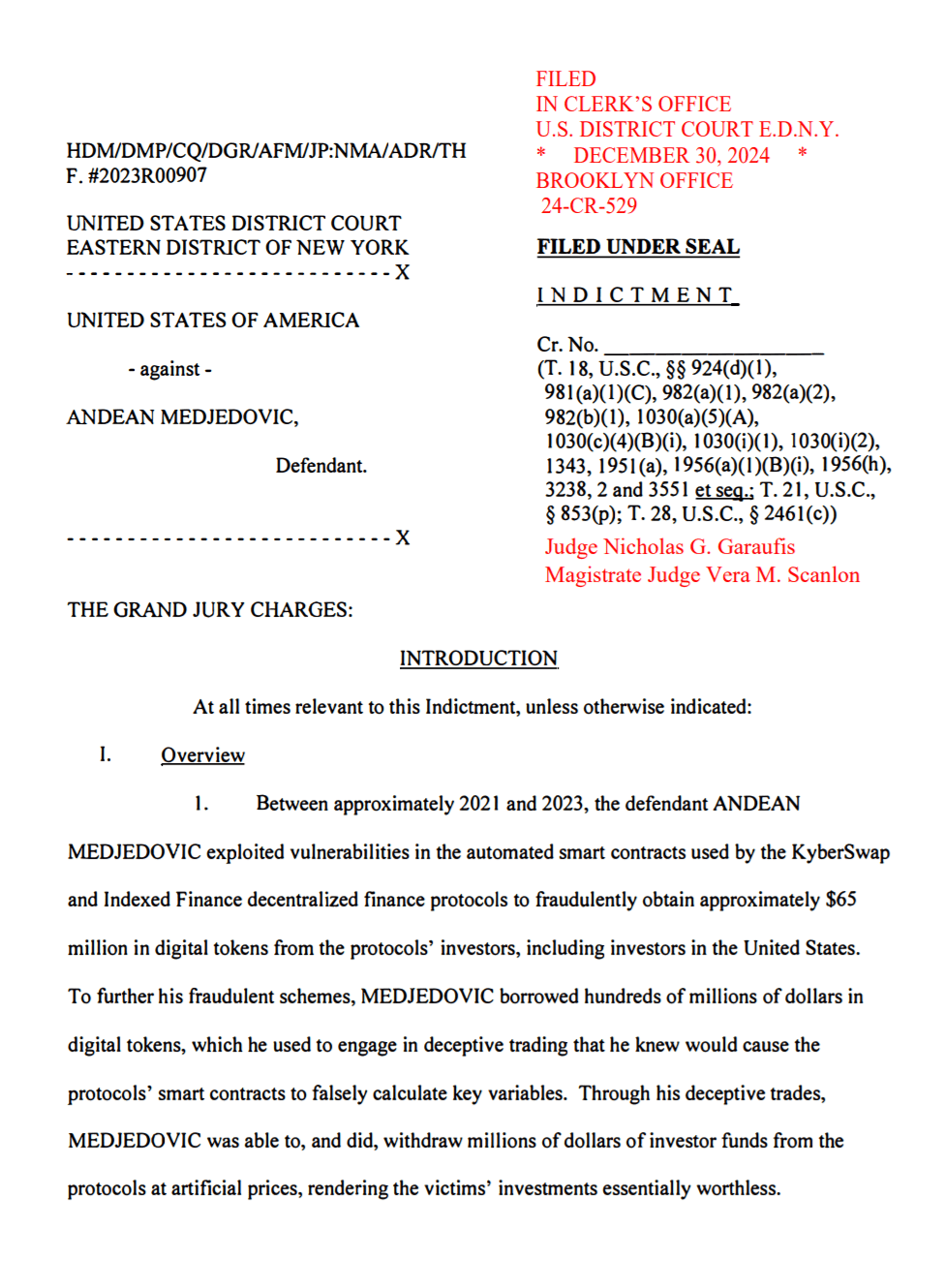 Excerpts from the indictment against Andean Medjedovic for <yoastmark class=