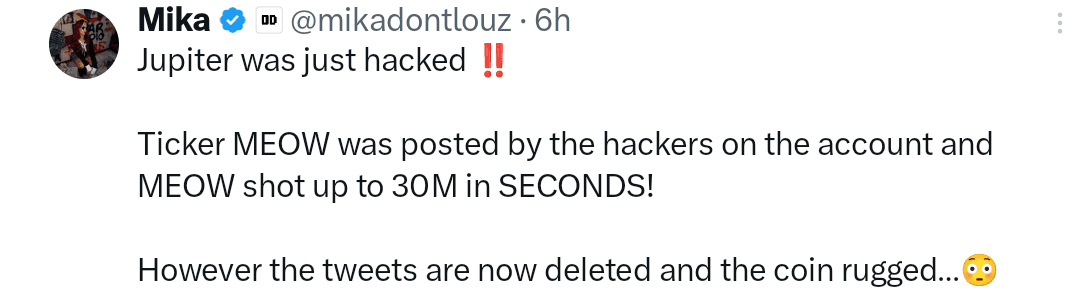 users claiming the coin hit a $30 million market cap in only a few seconds.