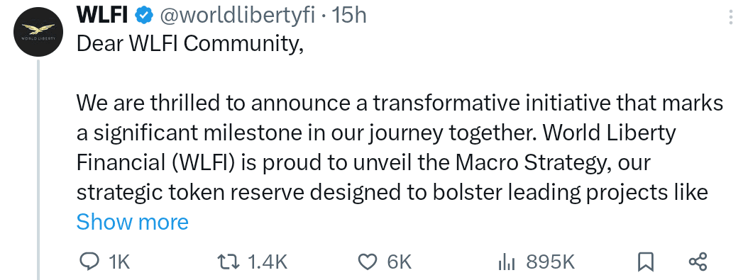 WLFI introduces a new fund to support Bitcoin, Ethereum, and other digital assets