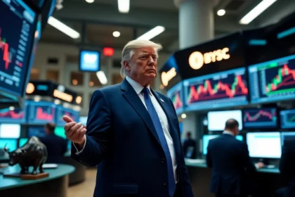 Trump at wallstreet on the trading floor