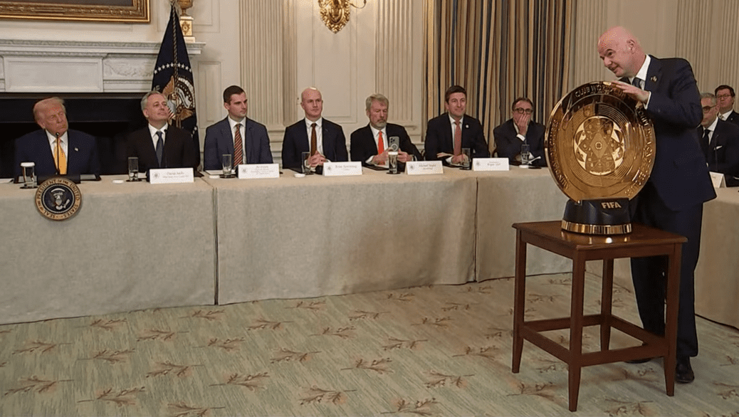 Donald Trump Observes FIFA Trophy Presentation at Crypto Summit. Source: White House