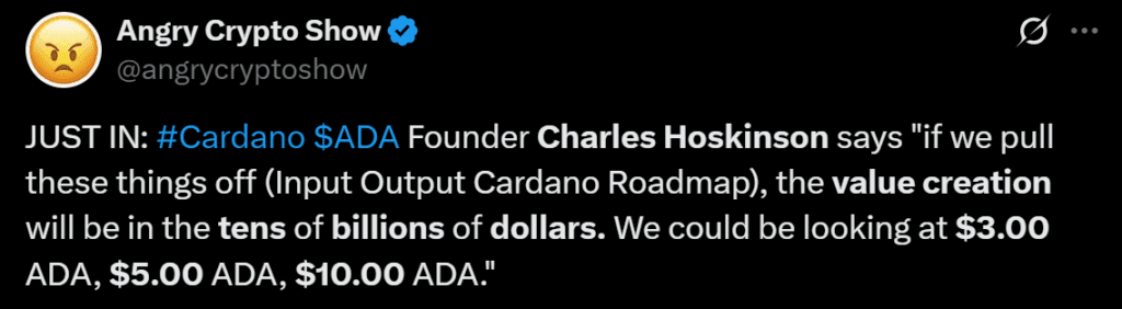 ADA Cardano Charles Hoskinson