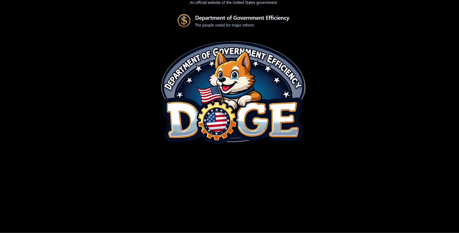 DOGE Agency Logo on U.S. Government Site. Source: Department of Government Efficiency